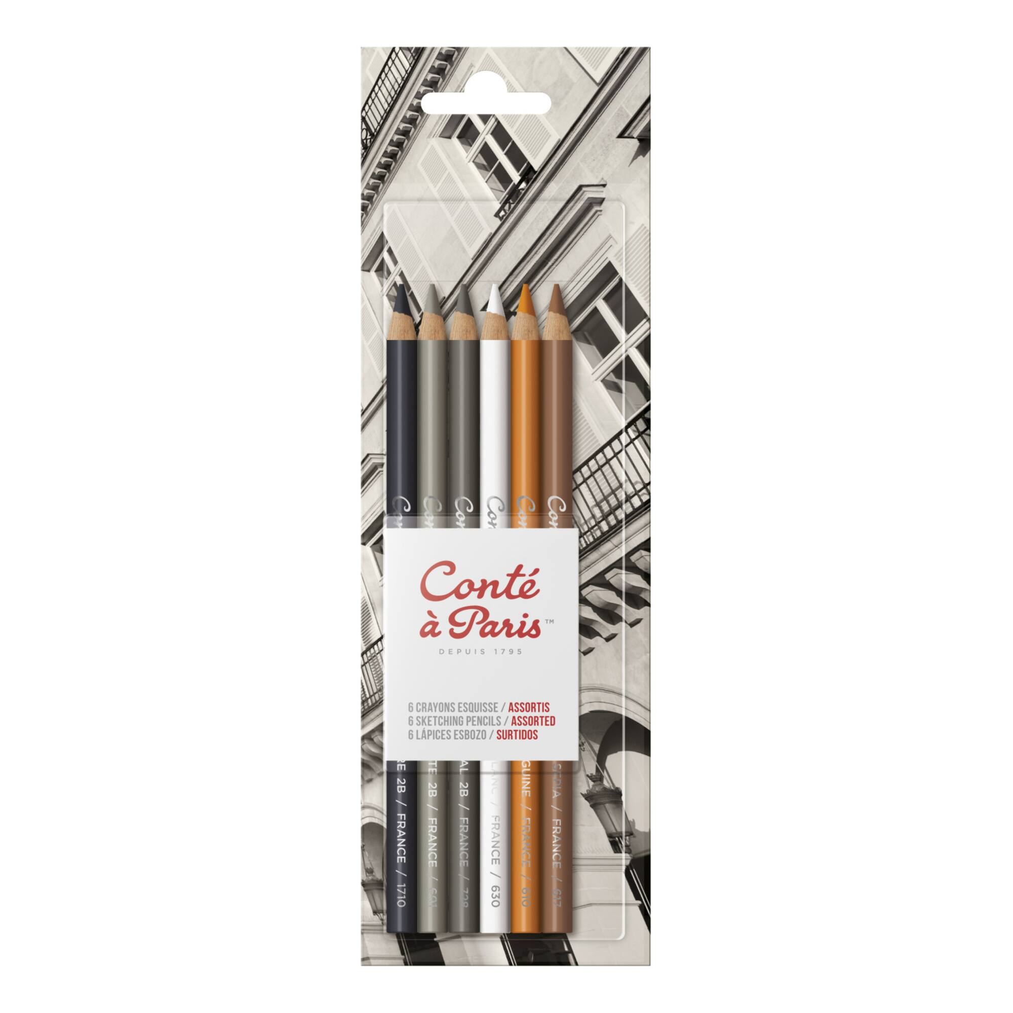 Conté™ 6 Color Sketching Pencil Set